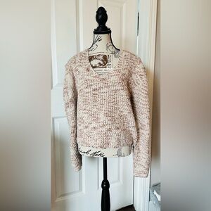 Women's V-Neck Pullover Sweater - Blush Pink